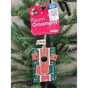 University Of Miami Hurricanes Cornhole Board Christmas Tree Ornament